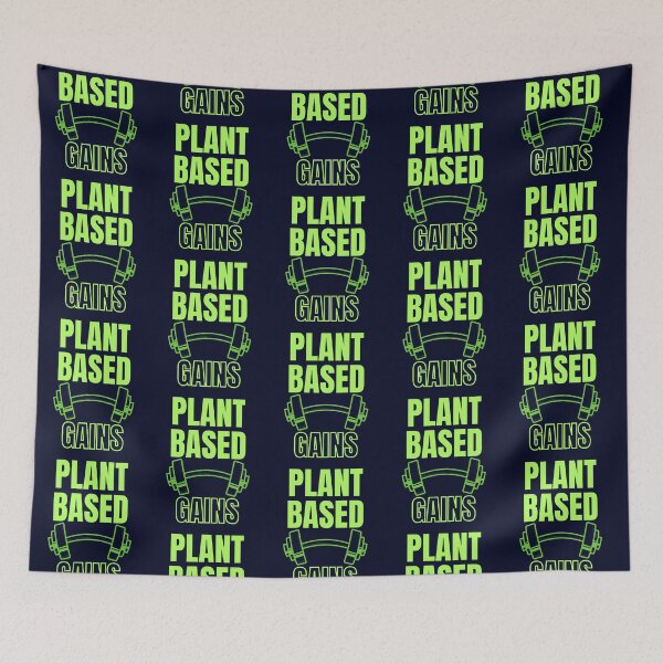 Item preview, Plant Based Gains, Vintage Vegan Gym Workout designed and sold by GreenSlate.