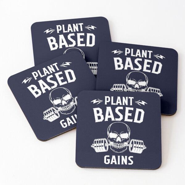 Item preview, Plant Based Gains, Vintage Vegan Gym Workout designed and sold by GreenSlate.