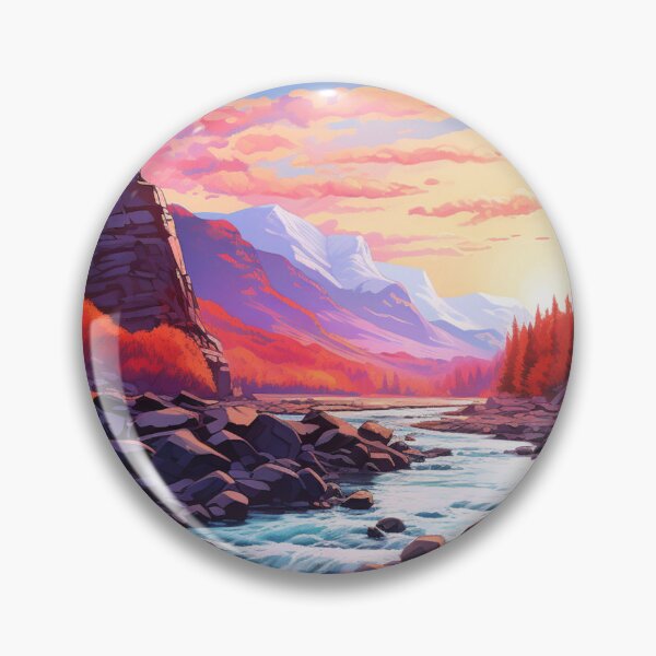 Item preview, A large river flowing through a rocky valley designed and sold by isBotStore.