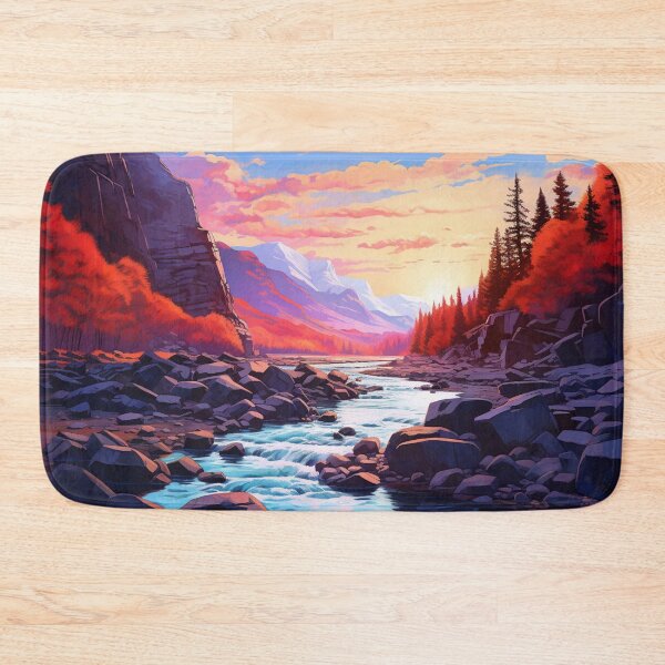 Item preview, A large river flowing through a rocky valley designed and sold by isBotStore.