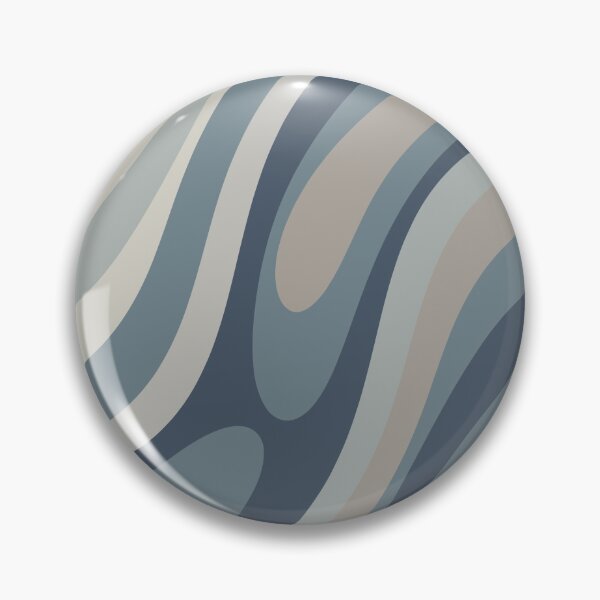 Item preview, Wavy Loops Abstract Pattern in Neutral Blue Grey Tones designed and sold by kierkegaard.