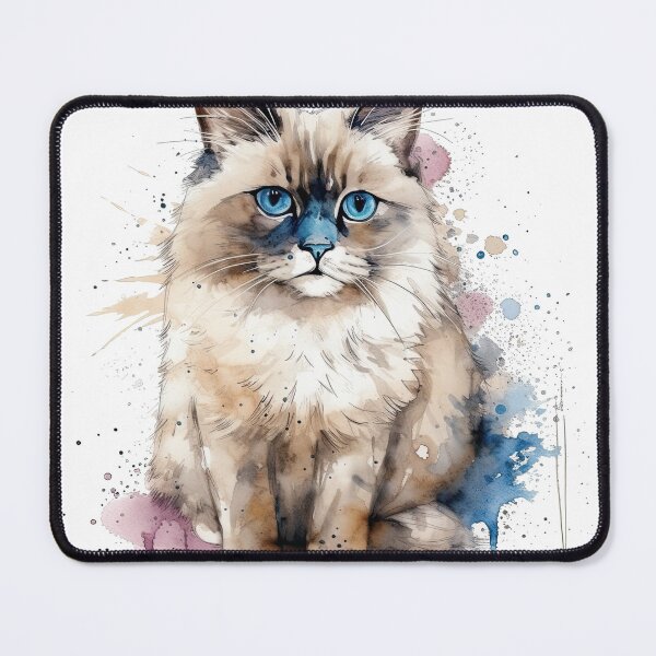 Item preview, Ragdoll Watercolor Art - WhiskerWatercolor Fun for Feline designed and sold by DooodleGod.