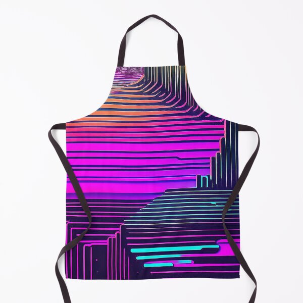 Item preview, Surreal Techno City: Synthwave Style Vertical Neon Line Pattern designed and sold by Minpadesign.