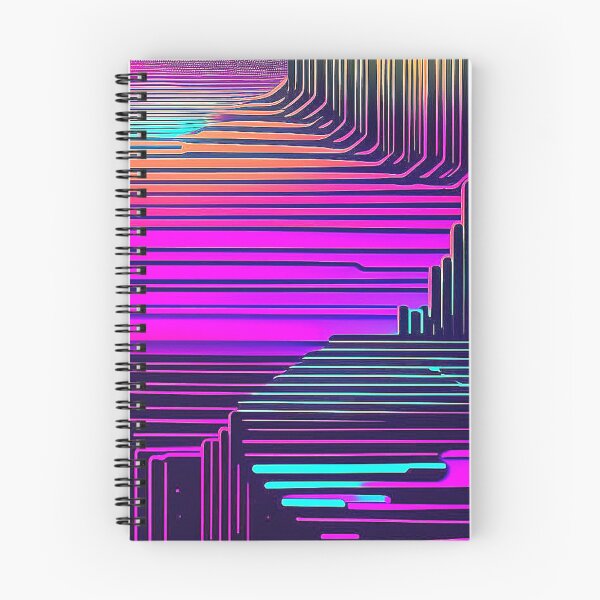 Item preview, Surreal Techno City: Synthwave Style Vertical Neon Line Pattern designed and sold by Minpadesign.