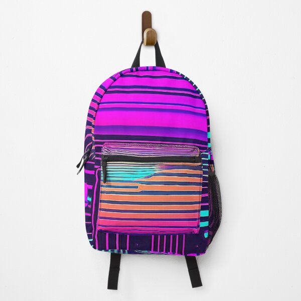 Item preview, Surreal Techno City: Synthwave Style Vertical Neon Line Pattern designed and sold by Minpadesign.
