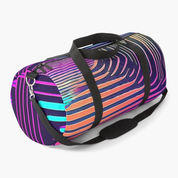 Item preview, Surreal Techno City: Synthwave Style Vertical Neon Line Pattern designed and sold by Minpadesign.