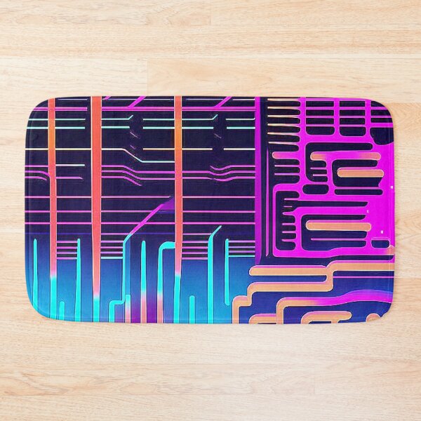 Item preview, Vibrant Synthwave: Neon line pattern with fascinating gradient designed and sold by Minpadesign.