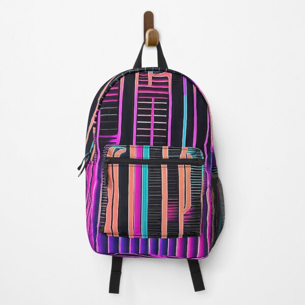 Item preview, Synthwave Neon: 80's style line pattern designed and sold by Minpadesign.