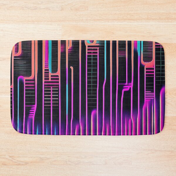 Item preview, Synthwave Neon: 80's style line pattern designed and sold by Minpadesign.