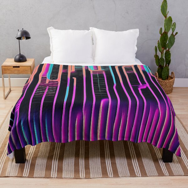 Item preview, Synthwave Neon: 80's style line pattern designed and sold by Minpadesign.