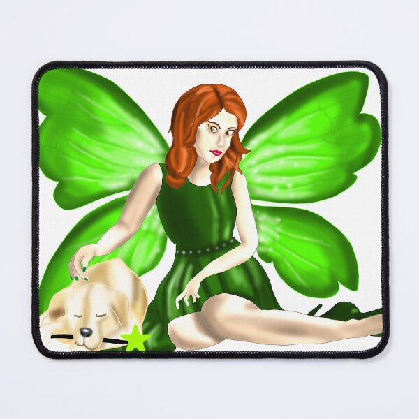 Item preview, Fairy with dog - design designed and sold by DinaraandCleo.