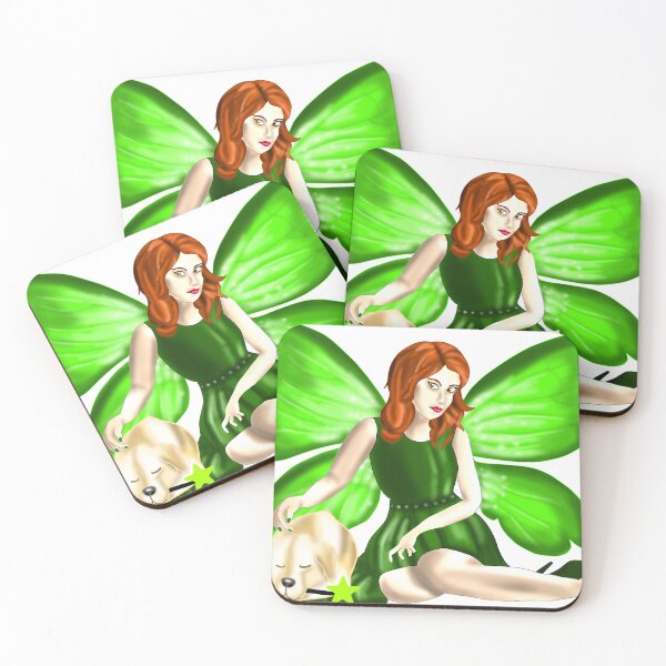 Item preview, Fairy with dog - design designed and sold by DinaraandCleo.