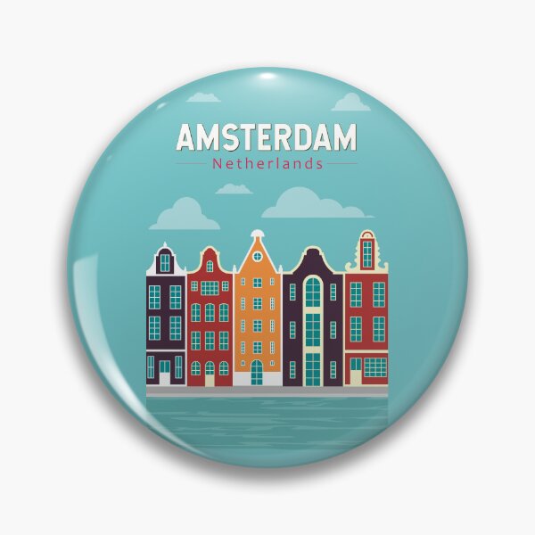 Item preview, Amsterdam Netherlands Travel Art Vintage designed and sold by KrisSidDesigns.