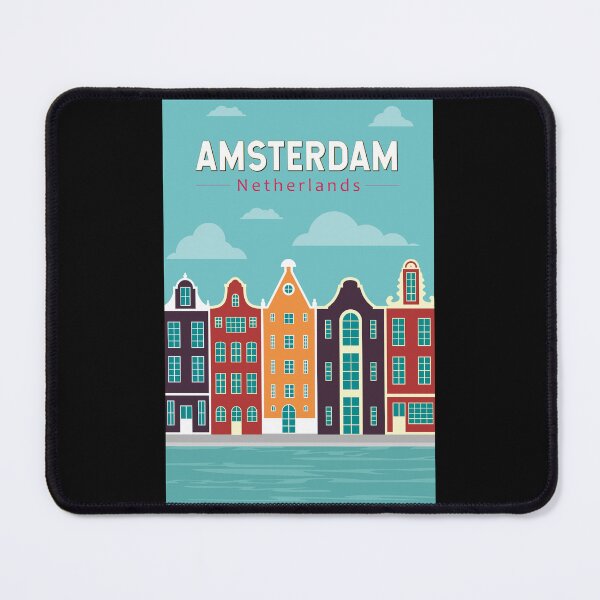 Item preview, Amsterdam Netherlands Travel Art Vintage designed and sold by KrisSidDesigns.