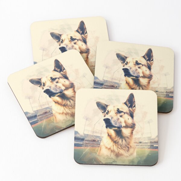 Item preview, Perro y campo de béisbol 01 designed and sold by MarshalsArt.