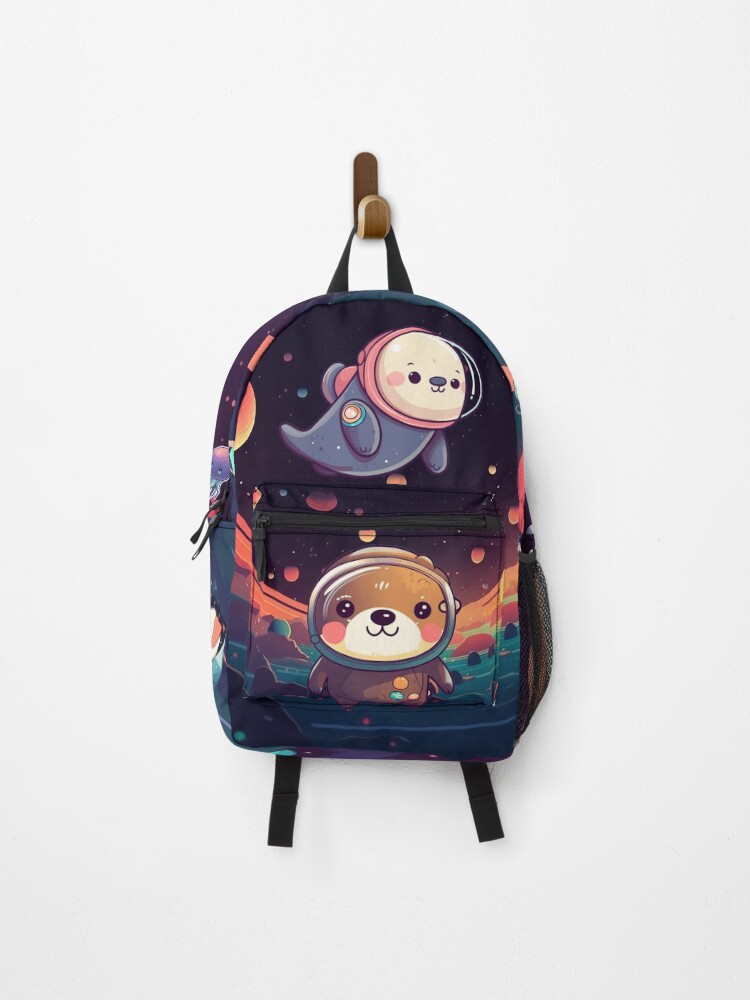 Thumbnail 1 of 3, Backpack, Space Cute Backpack designed and sold by StickersBruni.