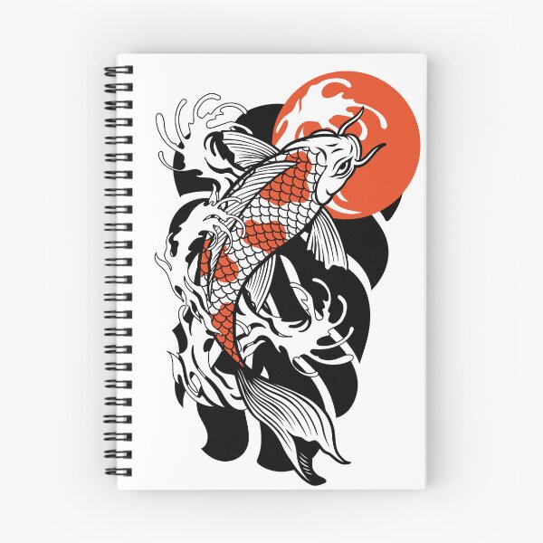 Item preview, Diseño de tatuaje vintage de peces koi designed and sold by bazziergraphik.