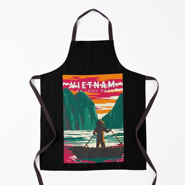 Item preview, Ha Long Bay Vietnam Boat Vendor Travel Art Vintage designed and sold by KrisSidDesigns.