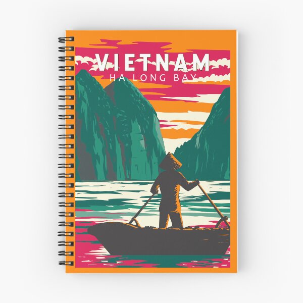 Item preview, Ha Long Bay Vietnam Boat Vendor Travel Art Vintage designed and sold by KrisSidDesigns.