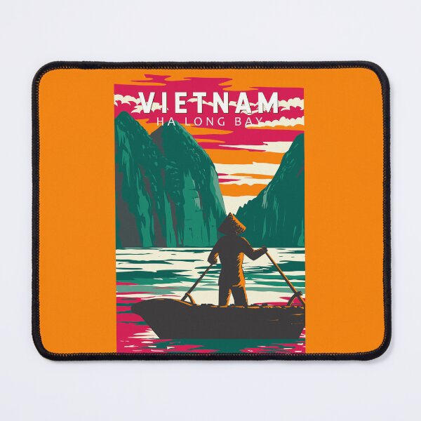 Item preview, Ha Long Bay Vietnam Boat Vendor Travel Art Vintage designed and sold by KrisSidDesigns.