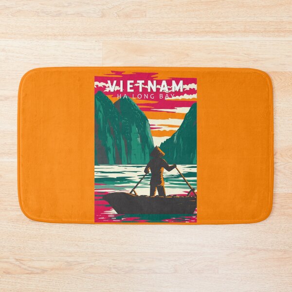 Item preview, Ha Long Bay Vietnam Boat Vendor Travel Art Vintage designed and sold by KrisSidDesigns.