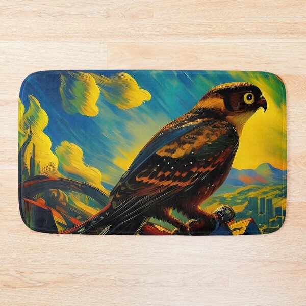 Item preview, Owl against colourful Landscape, impasto, Ai Generated Art  designed and sold by ACC .