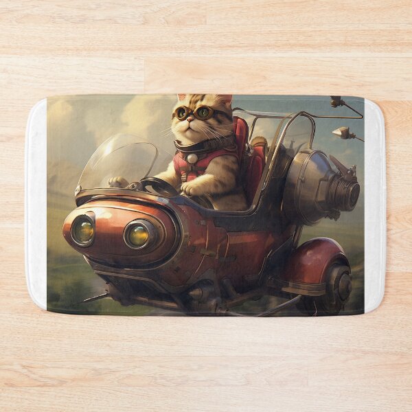 Item preview, Fly Safety Goggles Tabby Cat Flying Car designed and sold by BDMeow.