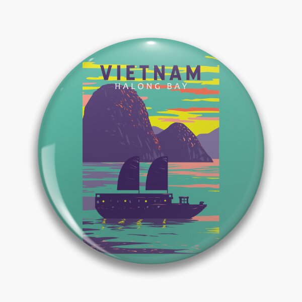Item preview, Ha Long Bay Vietnam Junk Boat Travel Art Vintage designed and sold by KrisSidDesigns.