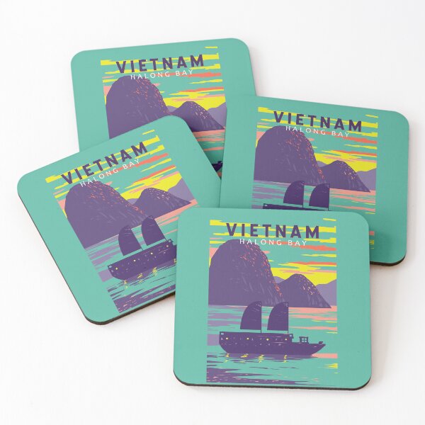 Item preview, Ha Long Bay Vietnam Junk Boat Travel Art Vintage designed and sold by KrisSidDesigns.