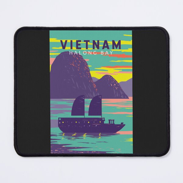 Item preview, Ha Long Bay Vietnam Junk Boat Travel Art Vintage designed and sold by KrisSidDesigns.