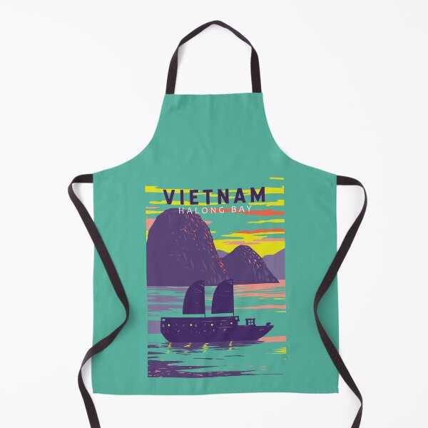 Item preview, Ha Long Bay Vietnam Junk Boat Travel Art Vintage designed and sold by KrisSidDesigns.