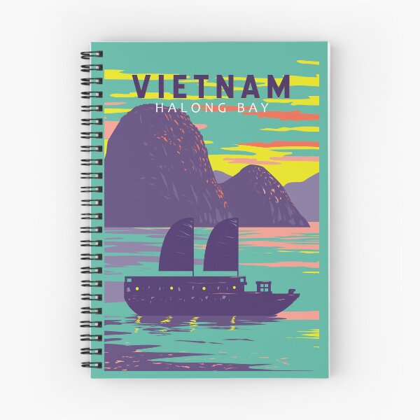 Item preview, Ha Long Bay Vietnam Junk Boat Travel Art Vintage designed and sold by KrisSidDesigns.
