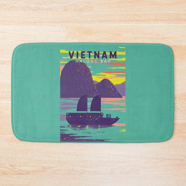 Item preview, Ha Long Bay Vietnam Junk Boat Travel Art Vintage designed and sold by KrisSidDesigns.