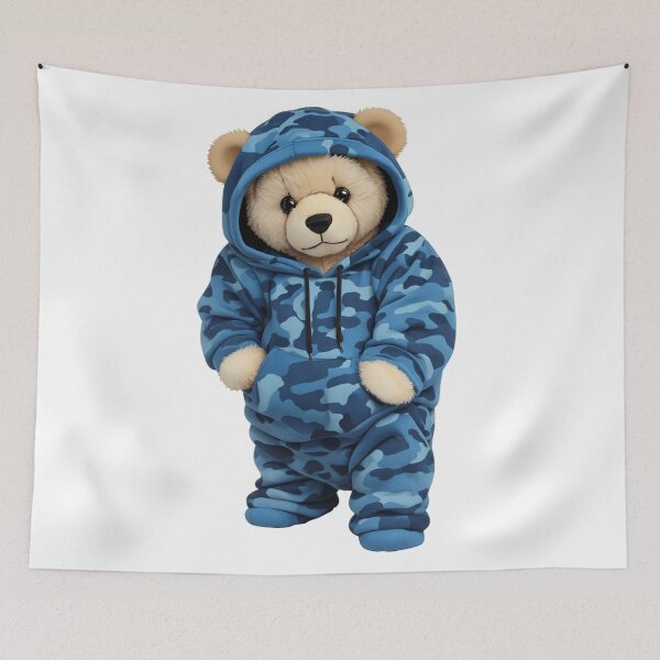 Item preview, Blue Camo Teddy Bear designed and sold by ChefTonyArt.