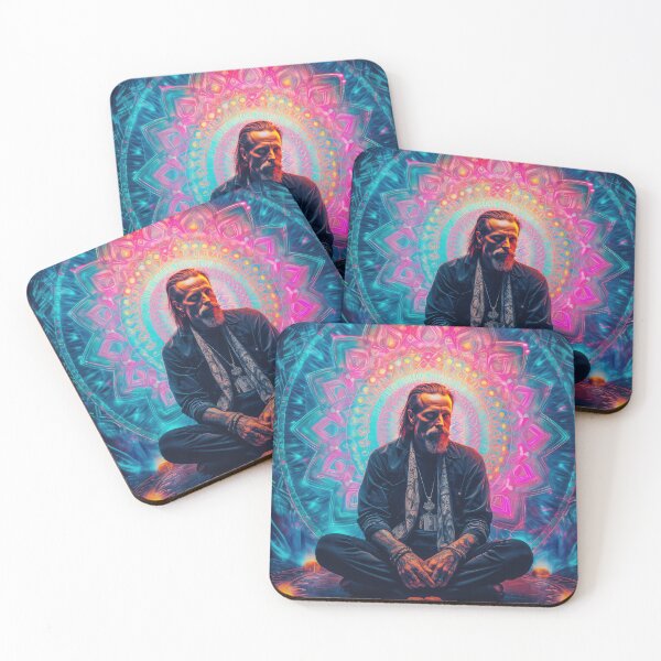 Item preview, Psychedelic Alan Watts Trippy Meditation Art designed and sold by Mystikos Art.