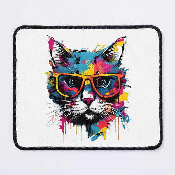 Item preview, Graffiti Cat Wearing Glasses designed and sold by tropicaltee.