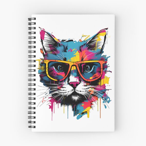 Item preview, Graffiti Cat Wearing Glasses designed and sold by tropicaltee.