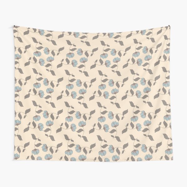 Flower circle beige Tapestry