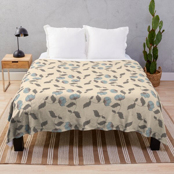 Flower circle beige Throw Blanket