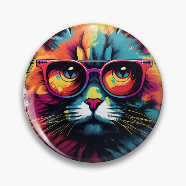Artikelvorschau, Graffiti Cat Wearing Glasses entworfen und verkauft von tropicaltee.