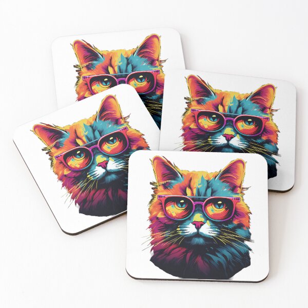 Item preview, Graffiti Cat Wearing Glasses designed and sold by tropicaltee.