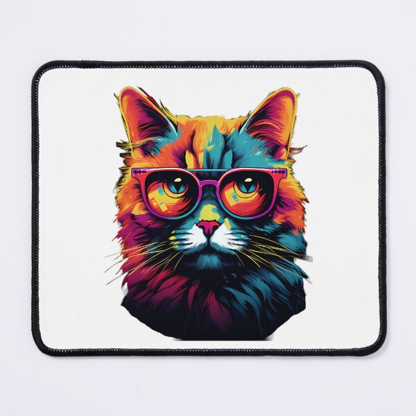 Item preview, Graffiti Cat Wearing Glasses designed and sold by tropicaltee.