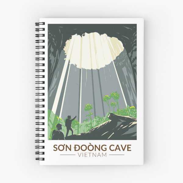Item preview, Son Doong Cave Vietnam Travel Art Vintage designed and sold by KrisSidDesigns.