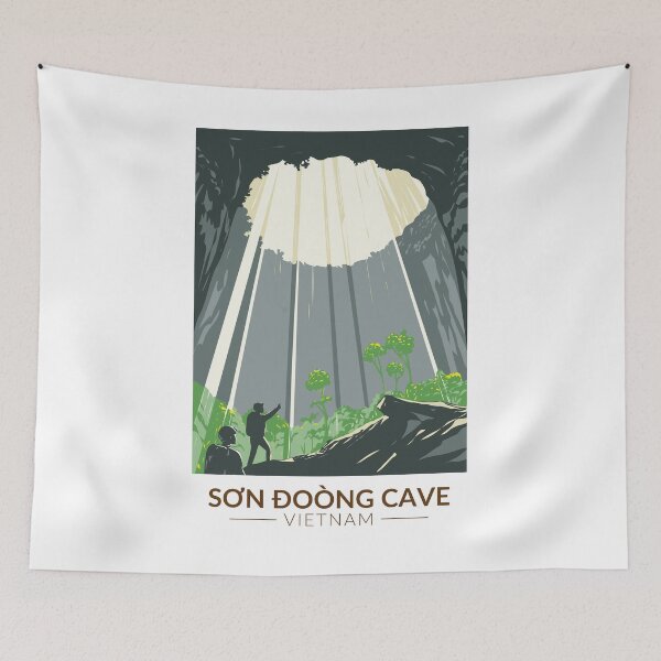 Artikelvorschau, Son Doong Cave Vietnam Reisekunst Vintage entworfen und verkauft von KrisSidDesigns.