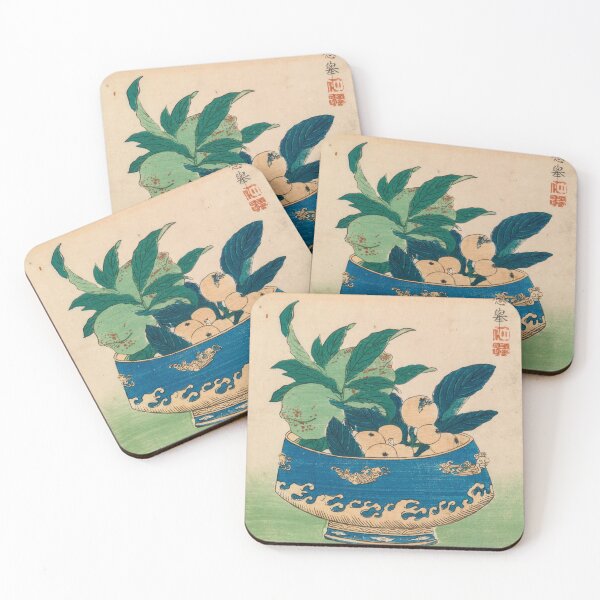 Item preview, Peaches and Loquat Fruit Vintage Japanese Woodblock Print designed and sold by Vintage Wall Art.