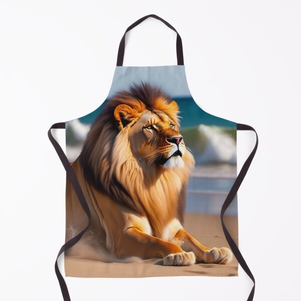 Item preview, The Lion is Sut Tanning at the beach designed and sold by Magical-bear.