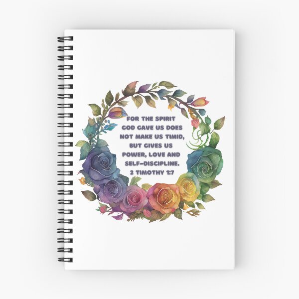 Item preview, 2 Timothy 1:7 - For the Spirit God gave us does not make us timid, but gives us power, love and self-discipline. designed and sold by FlutterByH.