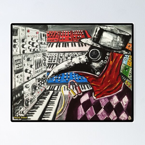 Item preview, Plague Doctor in the Studio art by Nicola Dudich designed and sold by NicolaDudich.