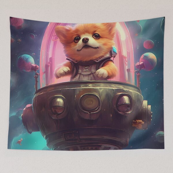 Item preview, Adorable Little Puppy Corbi's Extraterrestrial Adventure: Exploring Earth in a Spaceship designed and sold by SingularityGeek.