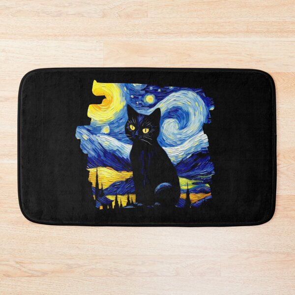 Item preview, Van gogh Style Black Cat  designed and sold by Vangoholic.